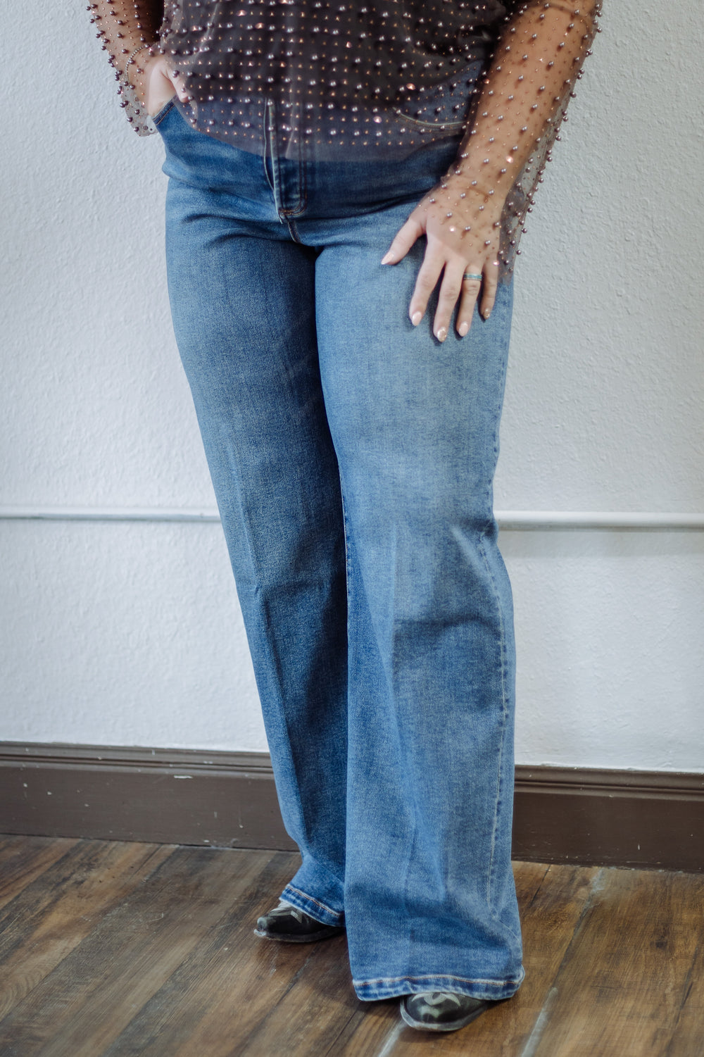 Farrah Super High Rise Wide Leg Jeans