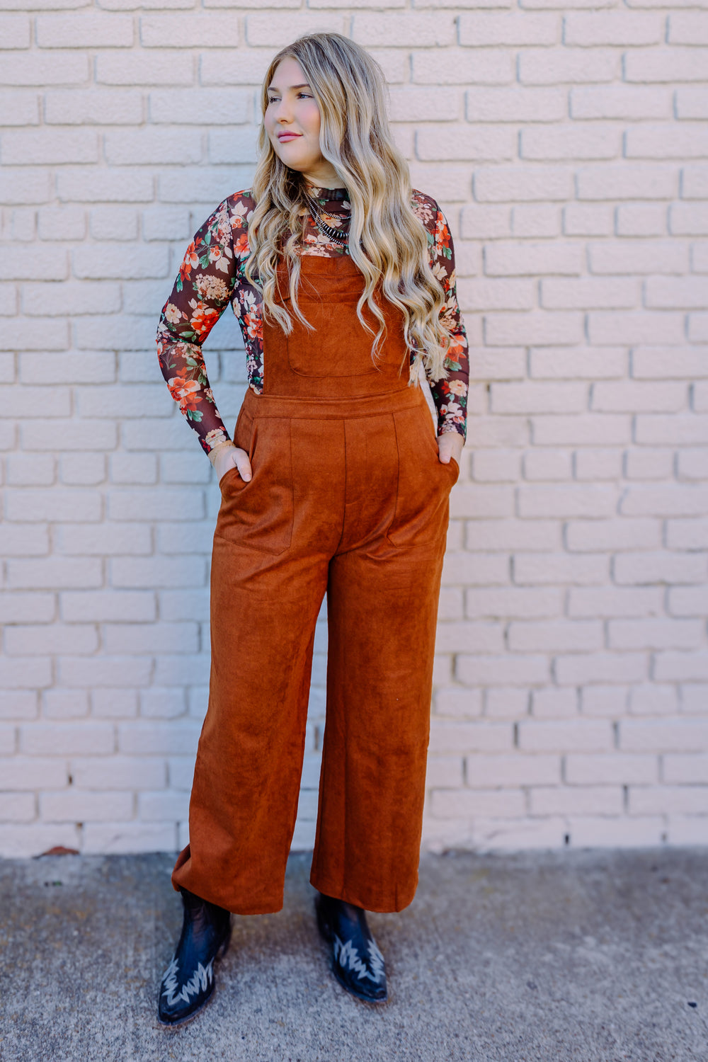 Rusted Suede Overalls