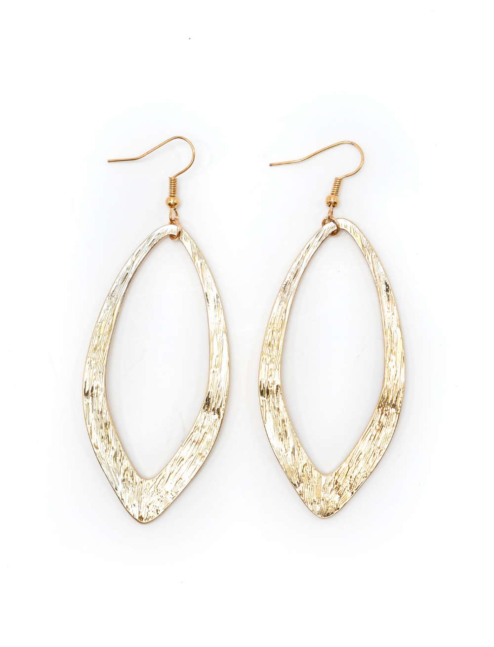 Large Wavy Cut-Out Gold Earring