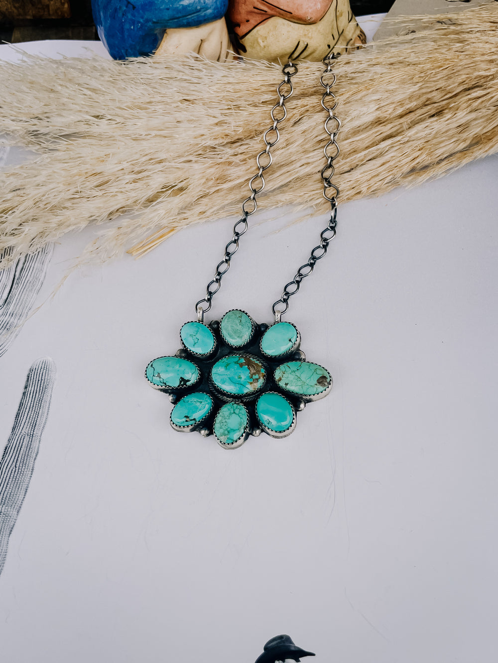 The Jackson 9 Stone Turquoise Necklace