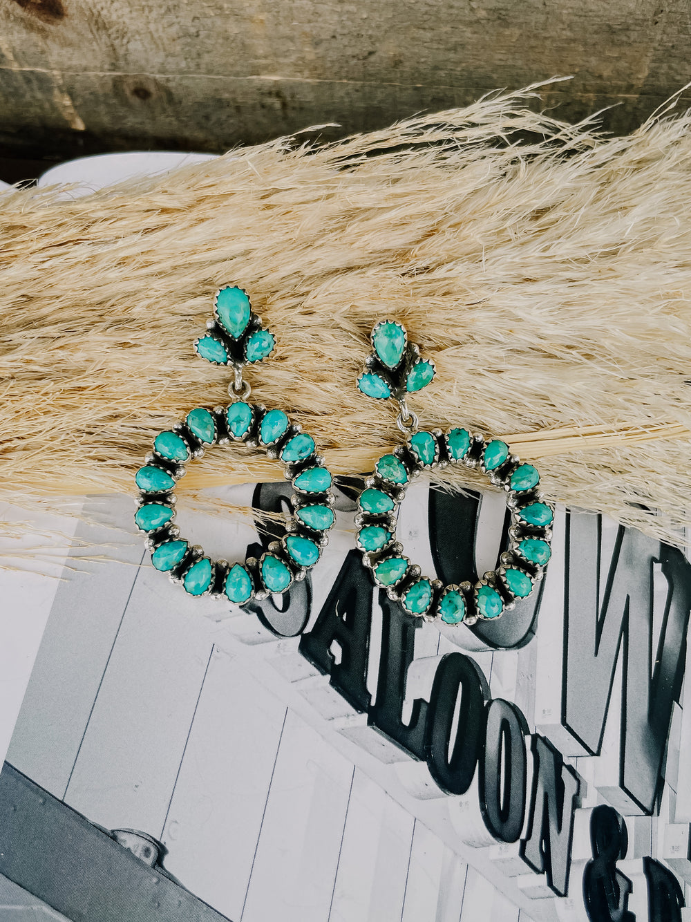 The Trio Round Town Turquoise Earrings