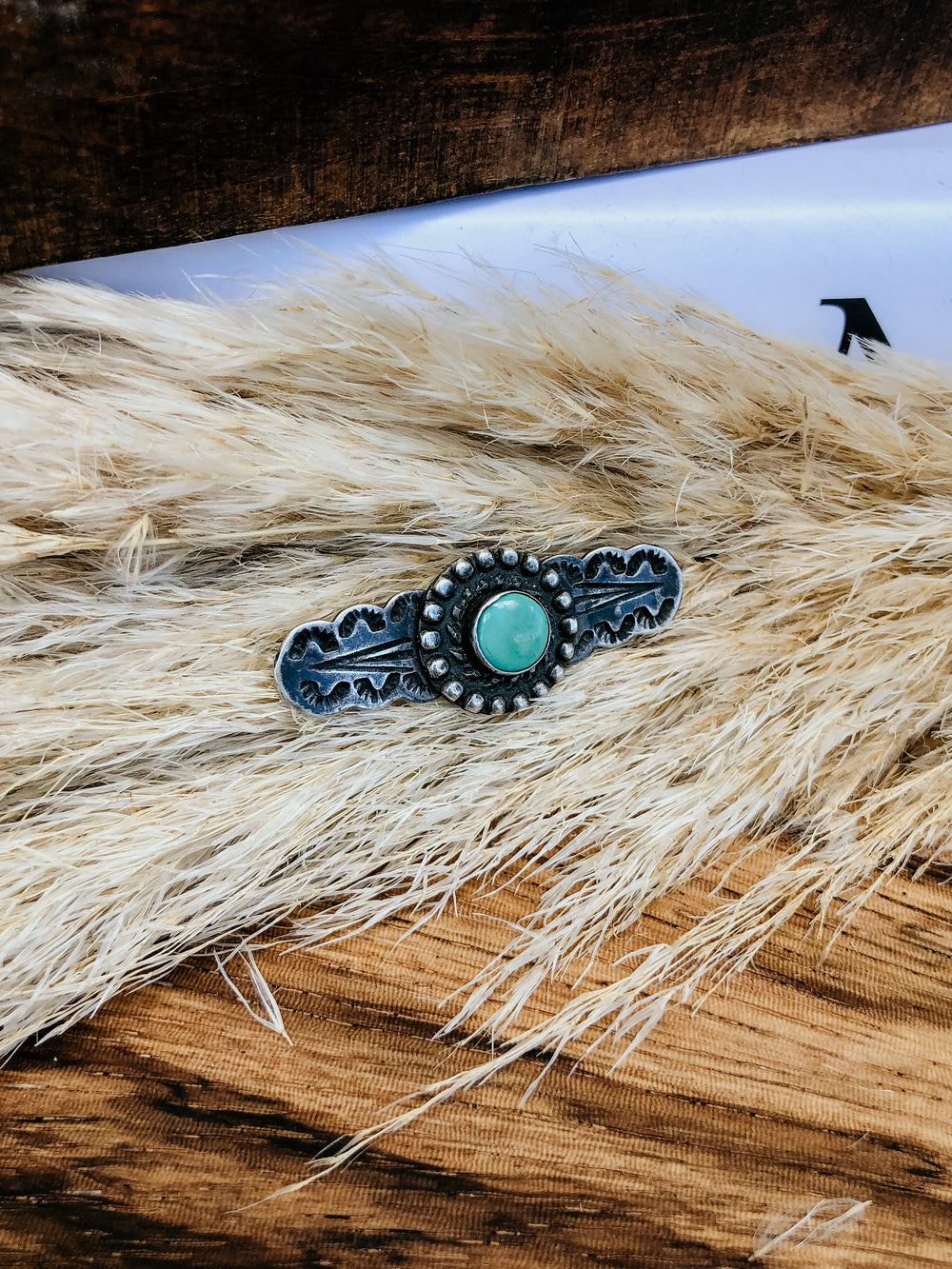Dainty Vintage Turquoise Pecos Pin