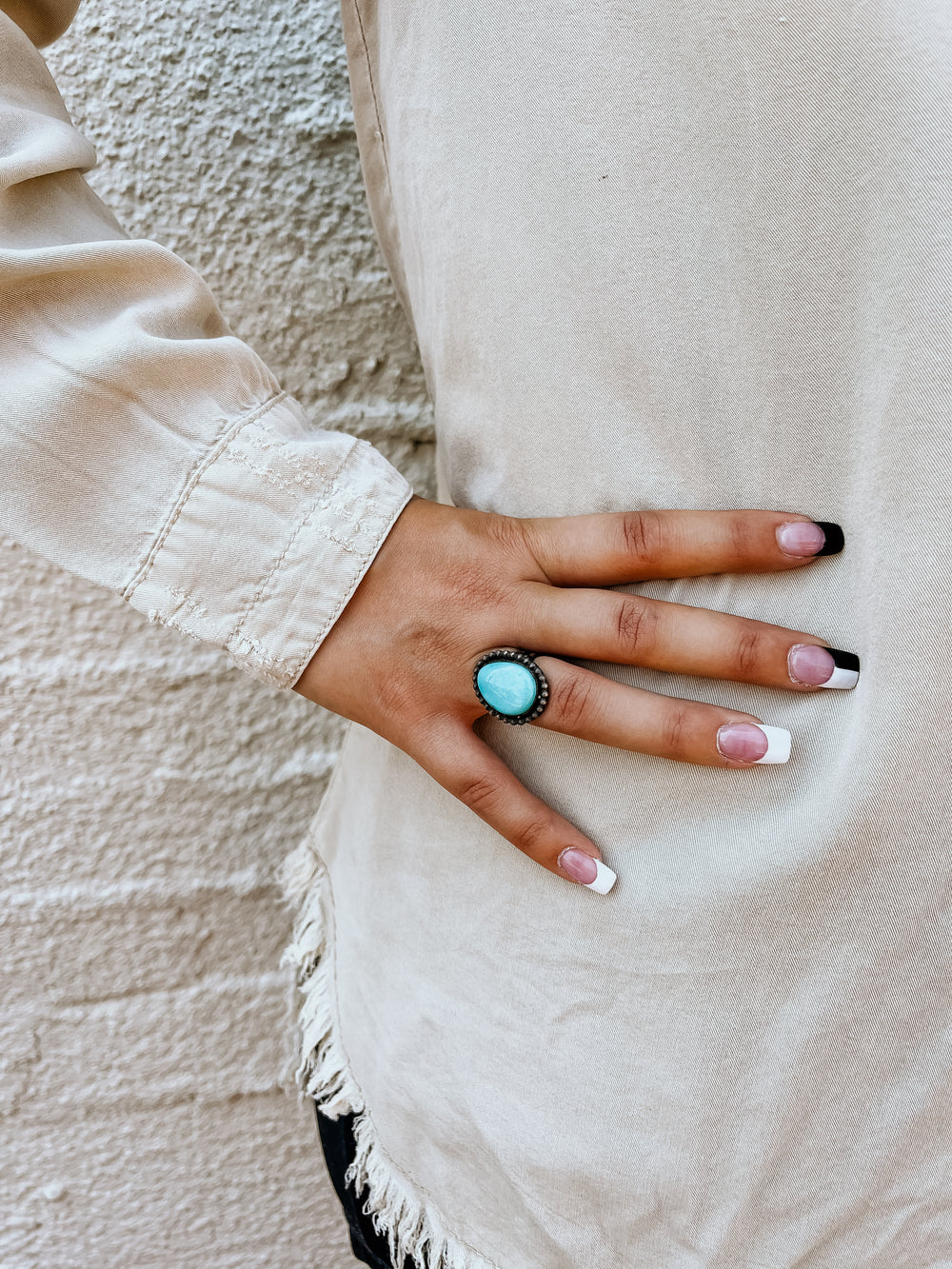 Turquoise Dotted Rings