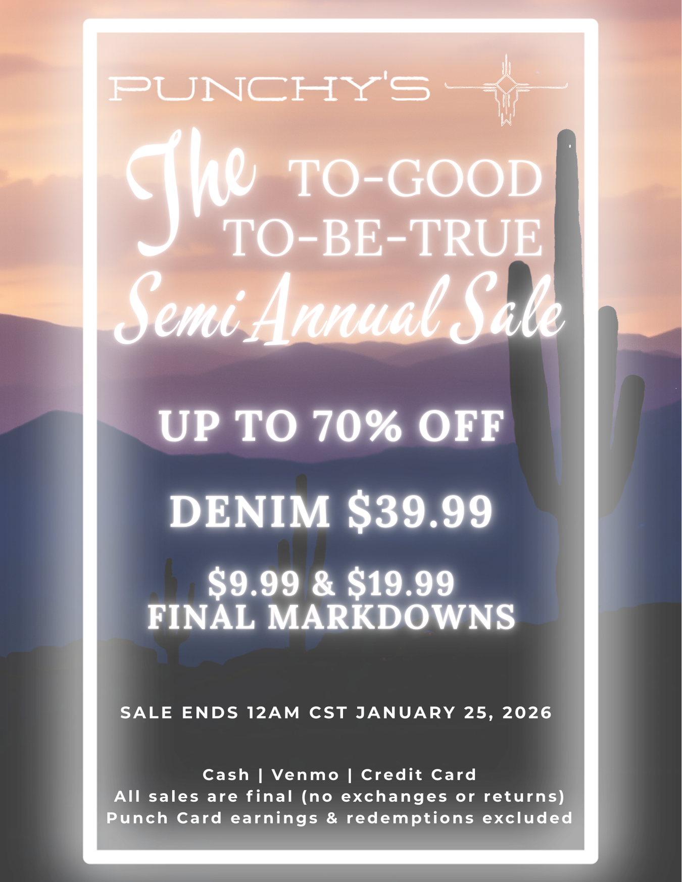 Too Good To Be True Semi Annual Sale