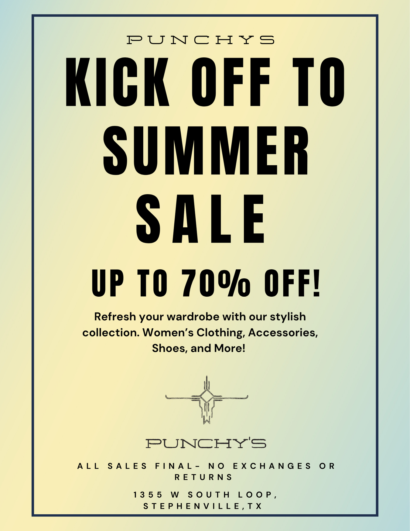 Kick Off To Summer Sale