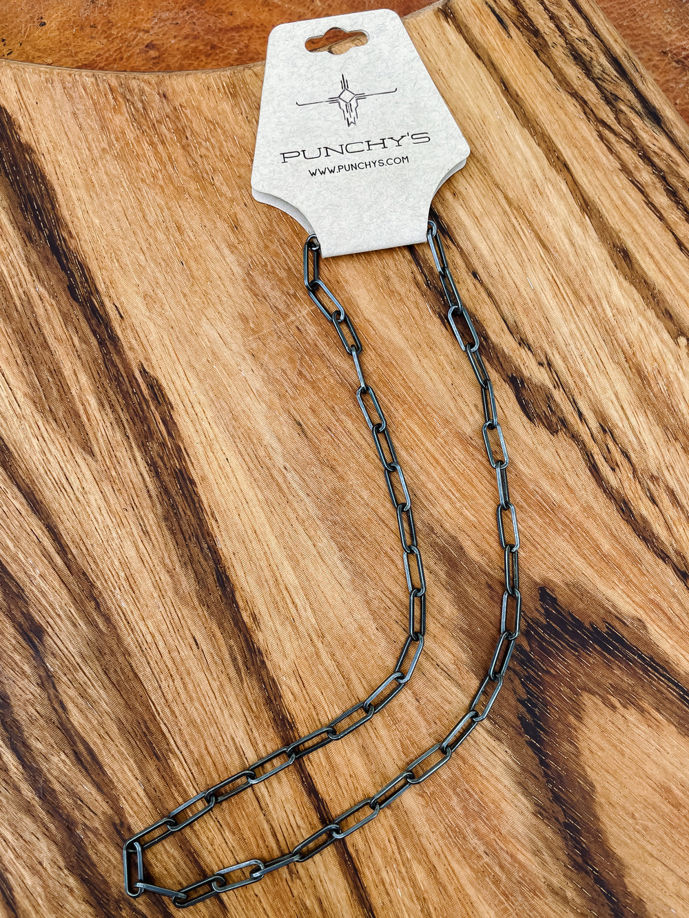 18in 5mm Oxidized Link Chain Necklace