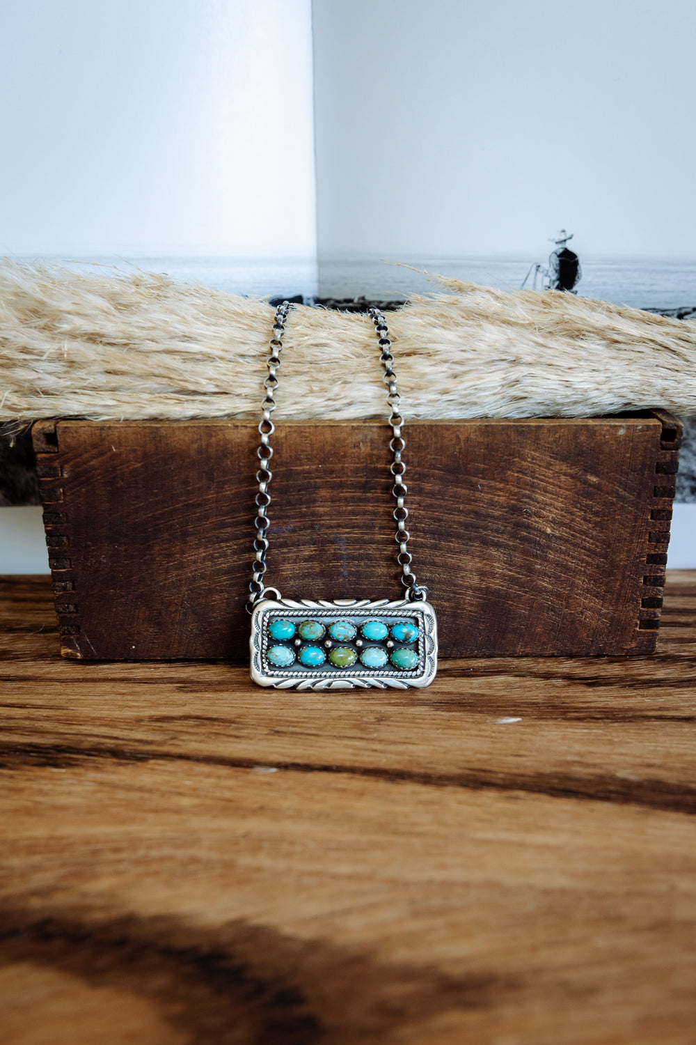 18 inch Sampson Turquoise Bar Necklace