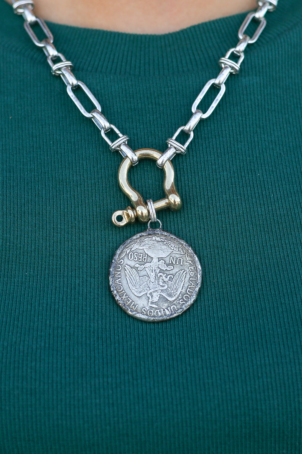1910 Peso Coin 18 Inch Necklace