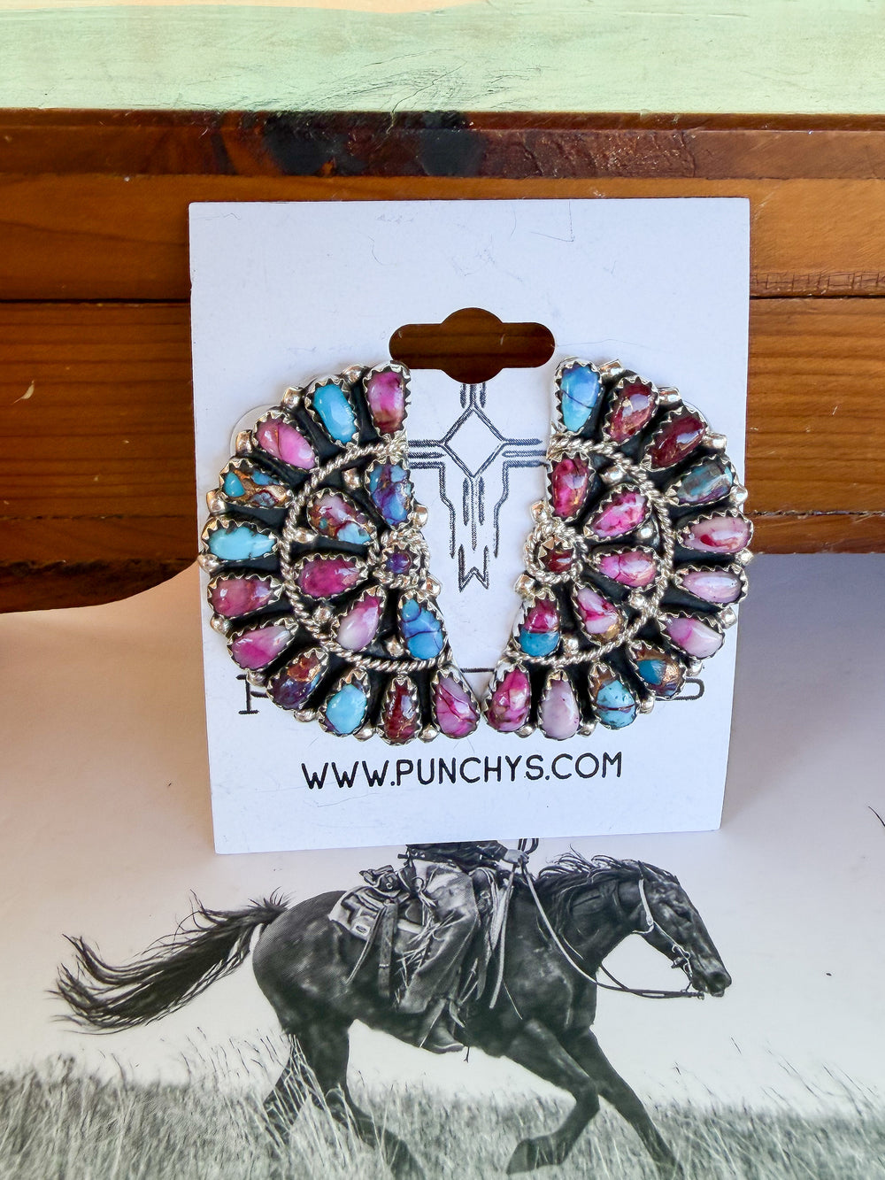 1 Inch Pink Dahlia Half Cluster Earrings 2.0