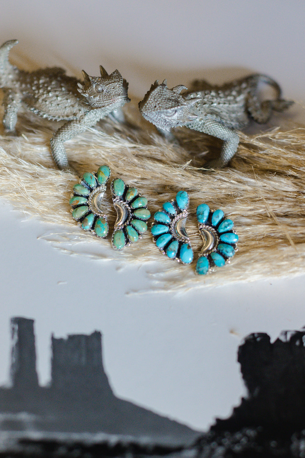 1 inch Turquoise Crescents