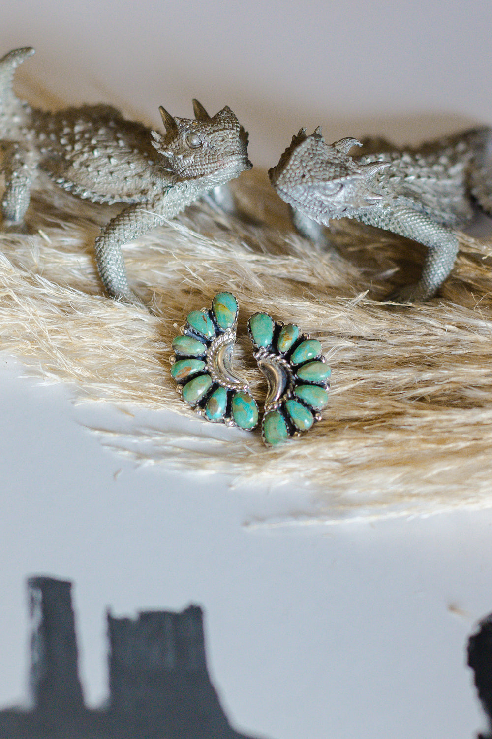 1 inch Turquoise Crescents