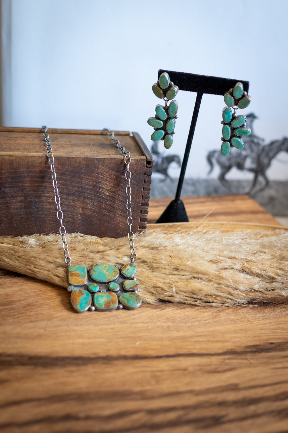 Raw Cut Kingman Turquoise Grand Canyon Necklace