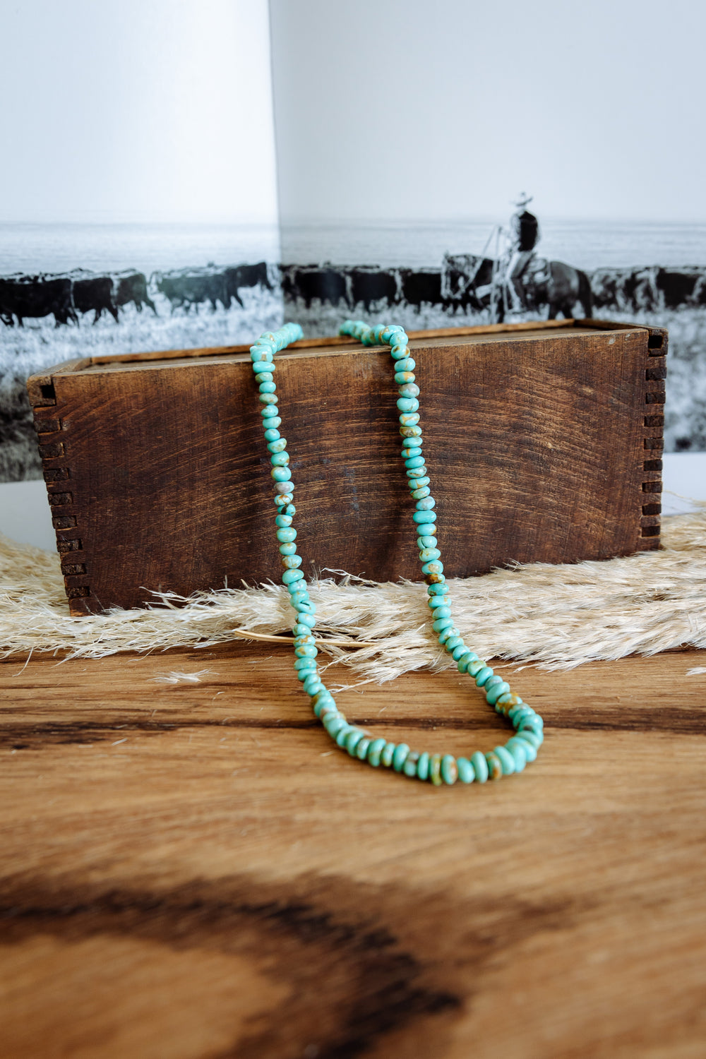 20 inch Carico Lake Turquoise Necklace