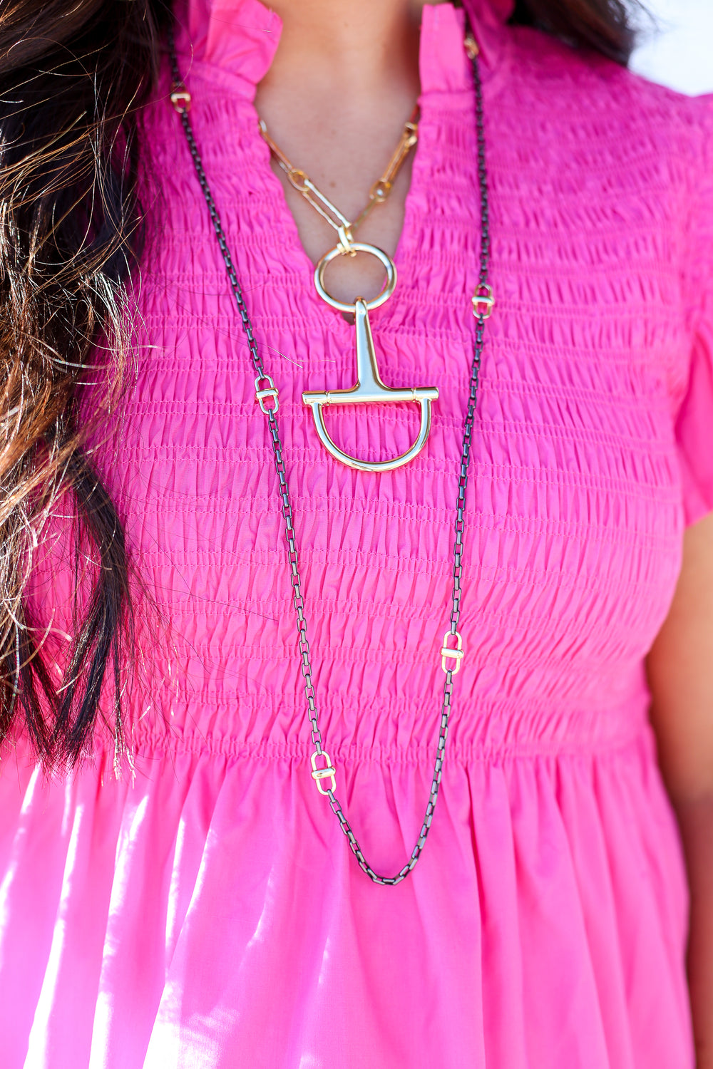 36 inch Mixed Metal Link Necklace