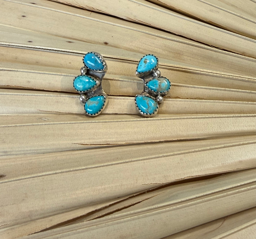 3 Stone Tyla Turquoise Earrings