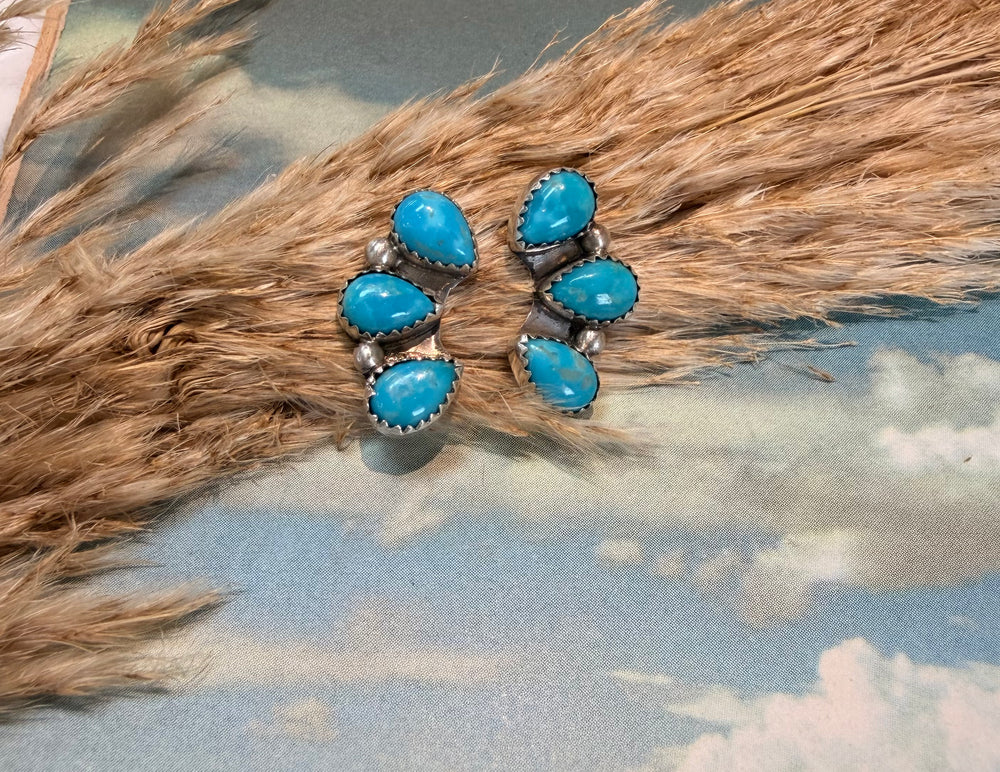 3 Stone Tyla Turquoise Earrings