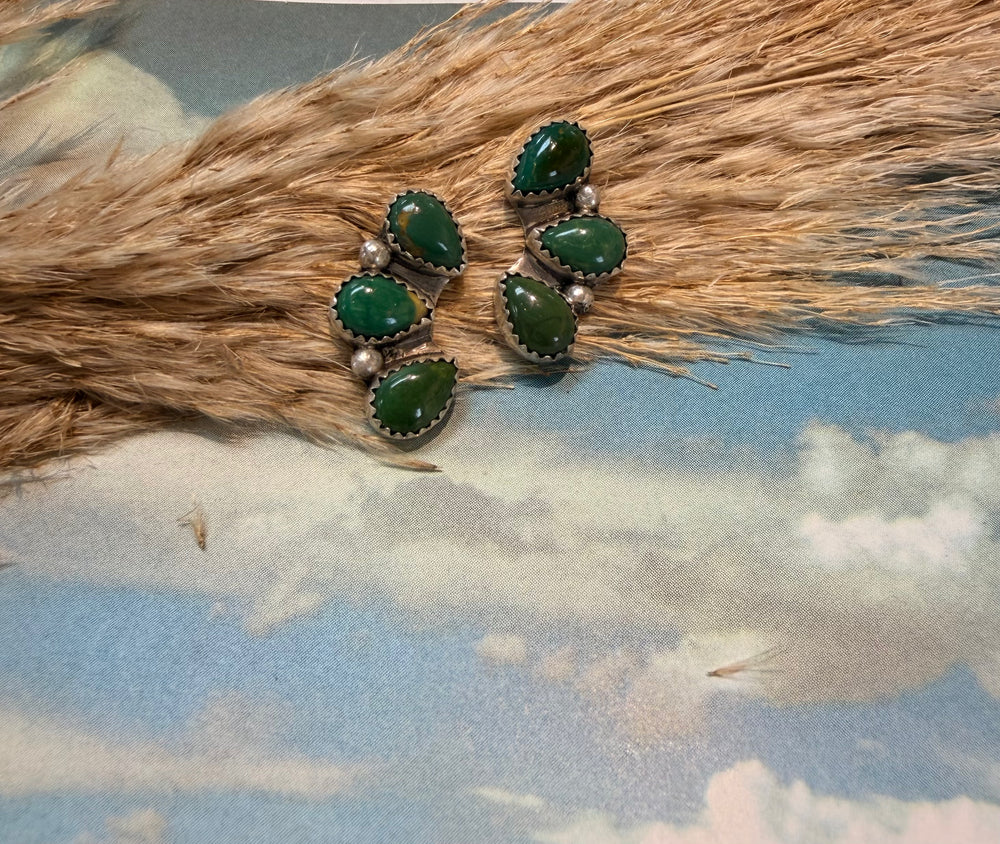 3 Stone Tyla Turquoise Earrings