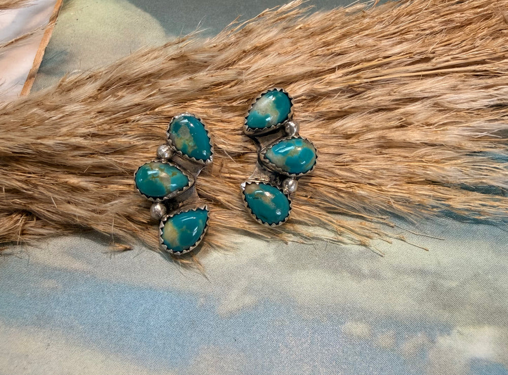 3 Stone Tyla Turquoise Earrings