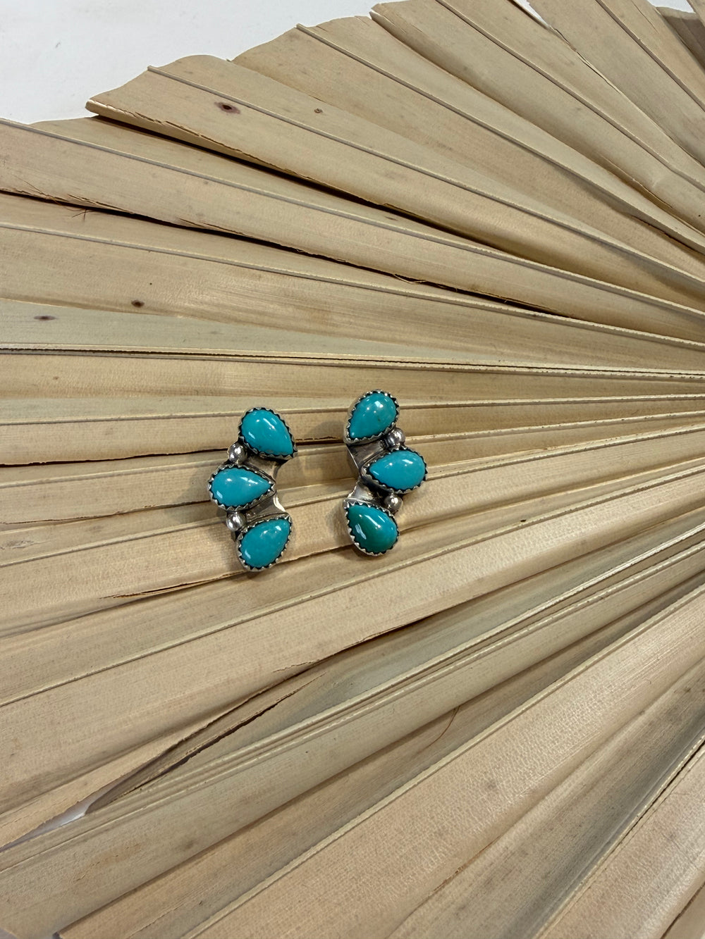 3 Stone Tyla Turquoise Earrings