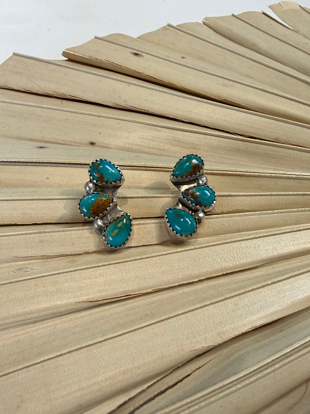 3 Stone Tyla Turquoise Earrings