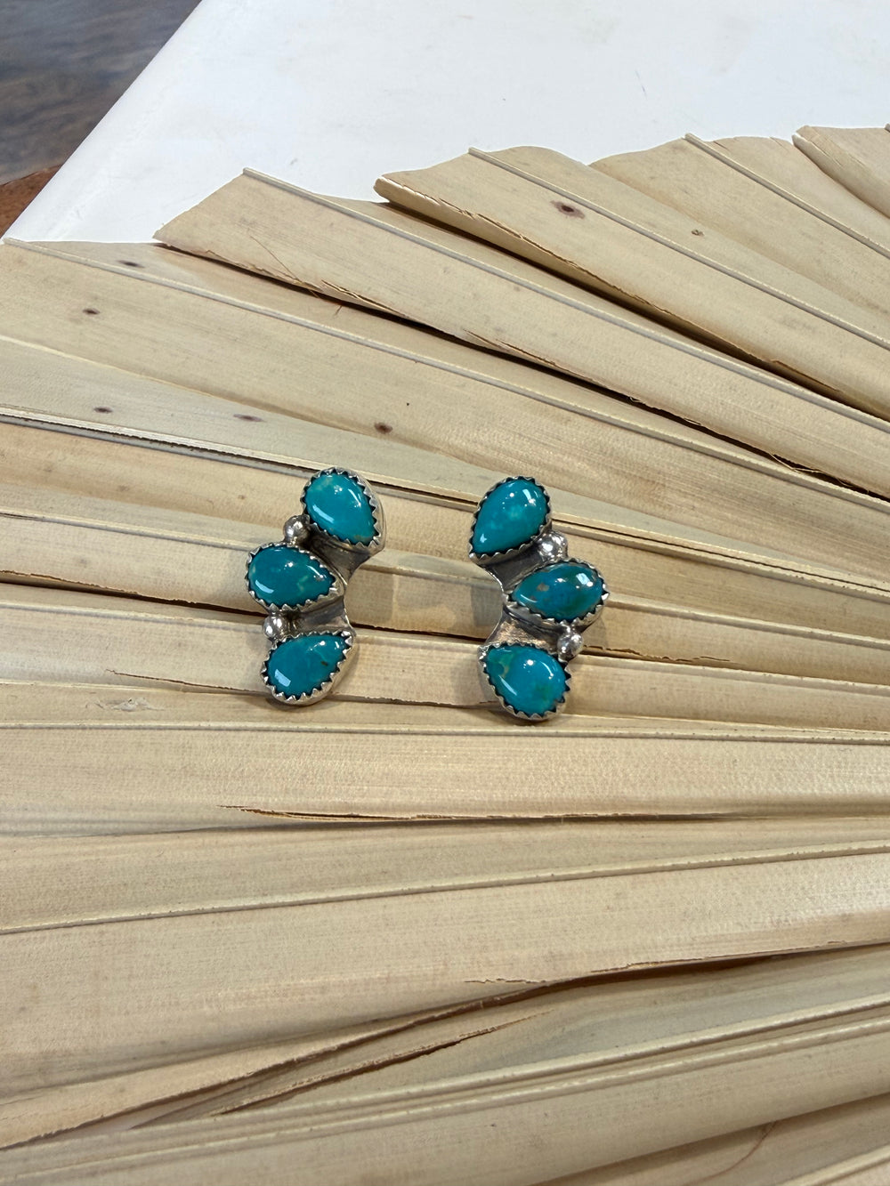 3 Stone Tyla Turquoise Earrings