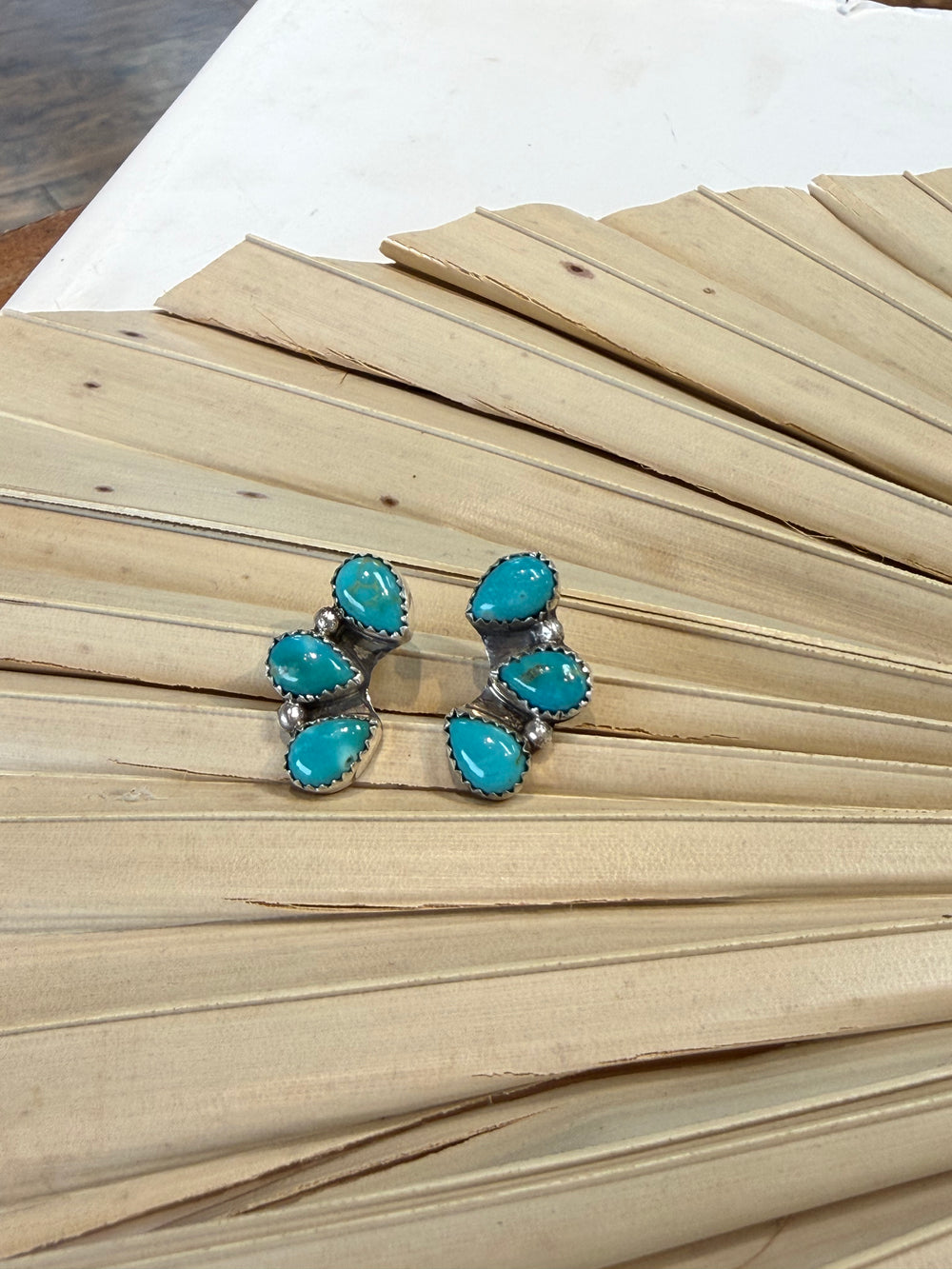 3 Stone Tyla Turquoise Earrings