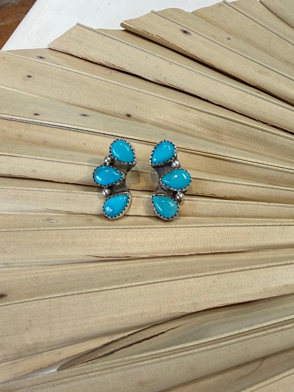 3 Stone Tyla Turquoise Earrings