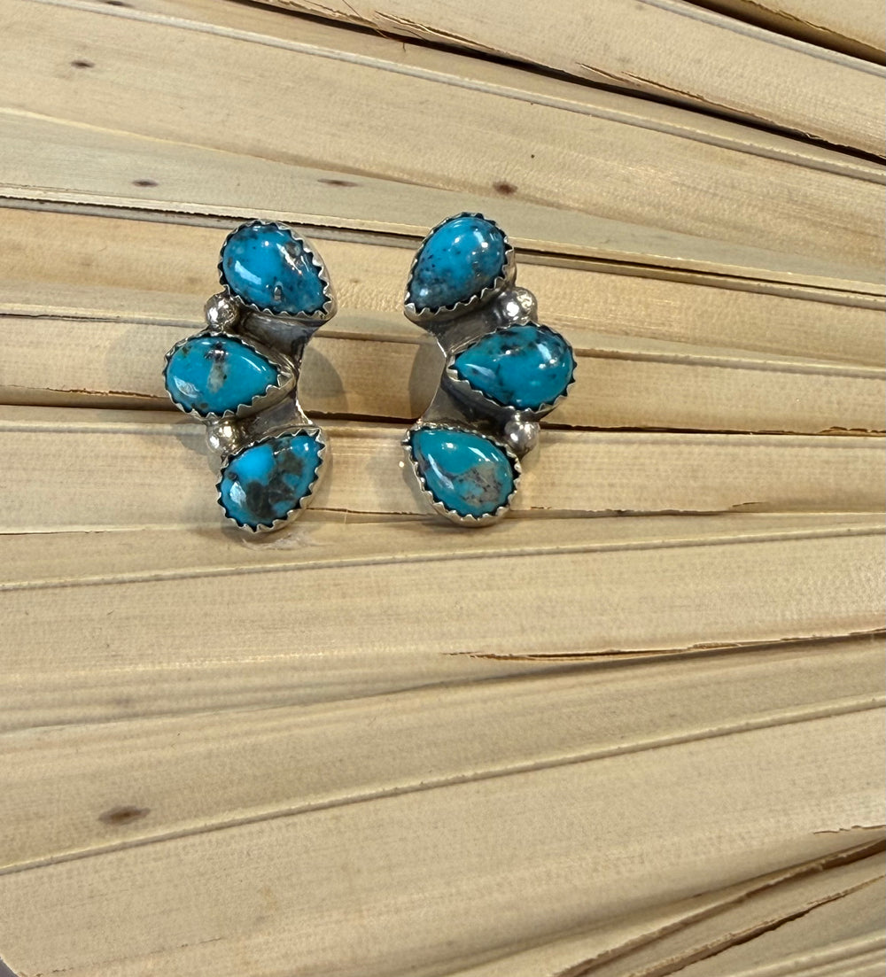 3 Stone Tyla Turquoise Earrings