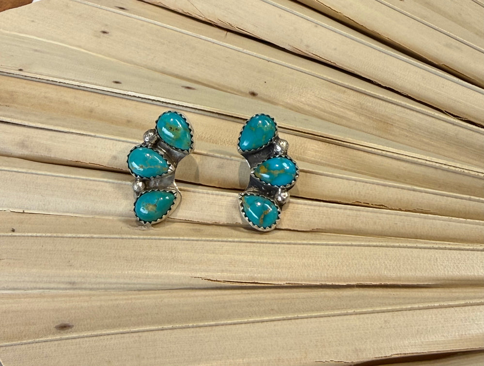 3 Stone Tyla Turquoise Earrings