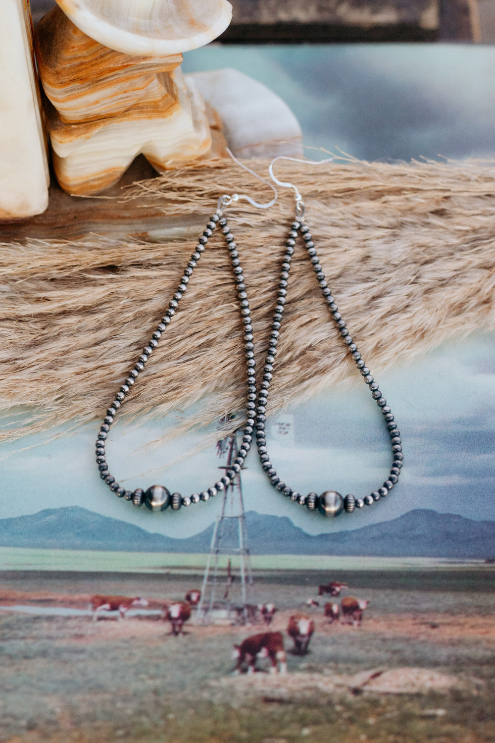 4 in Navajo Pearl Teardrop Earring