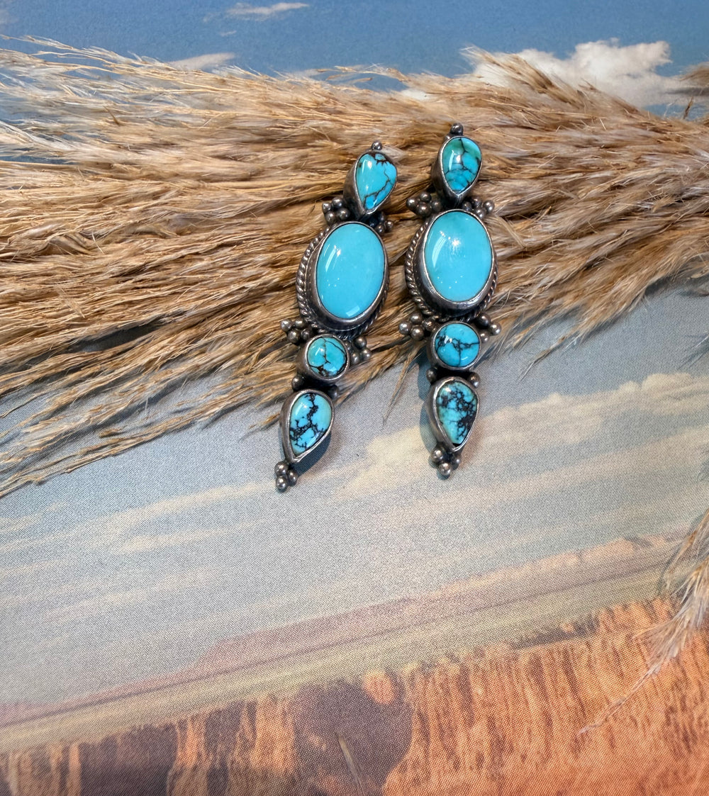 4 Stone Point Earrings