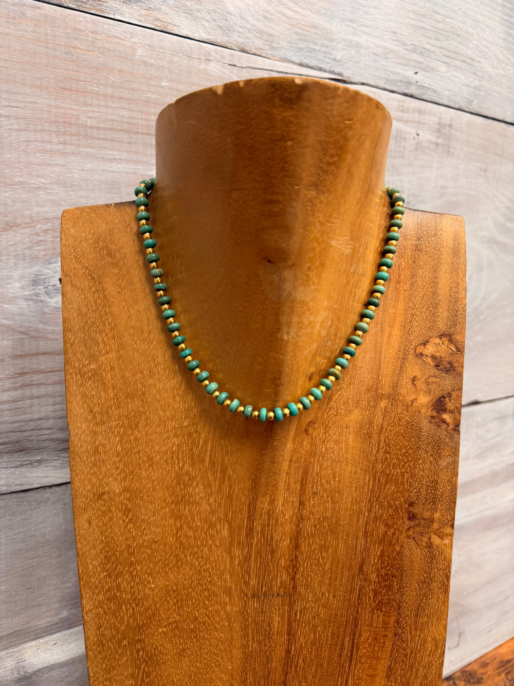 4mm Golden Turquoise Mix Necklace