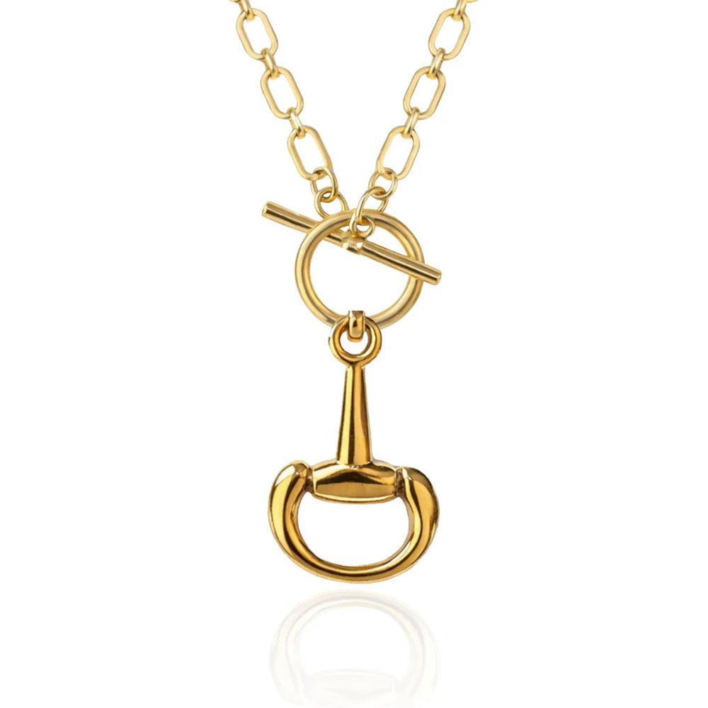 Gold Champ Horsebit Necklace