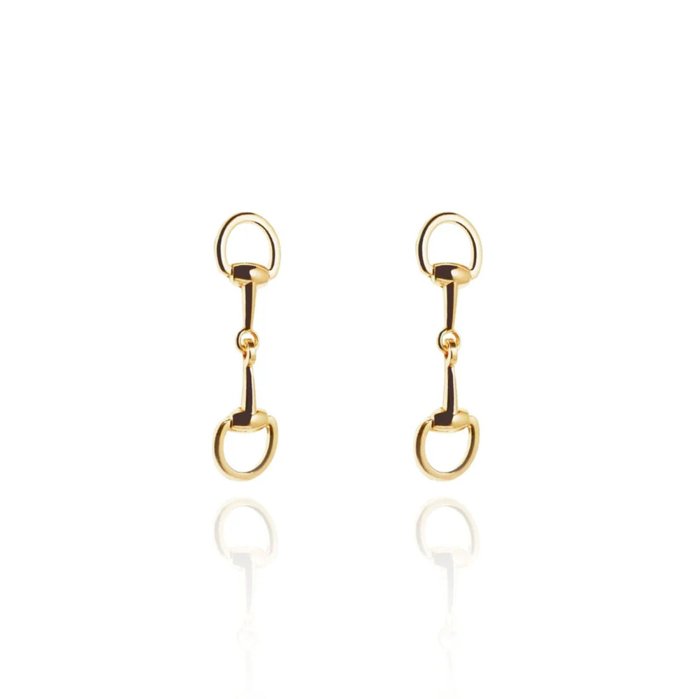 Gold Bella Horsebit Stud Earrings