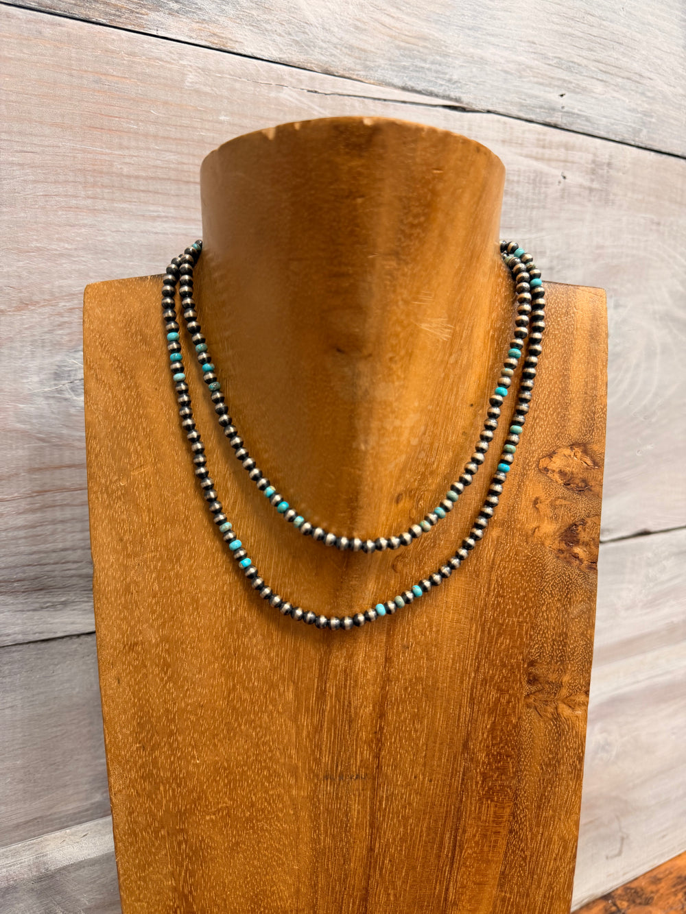 5mm Navajo Pearl and Turquoise Necklace
