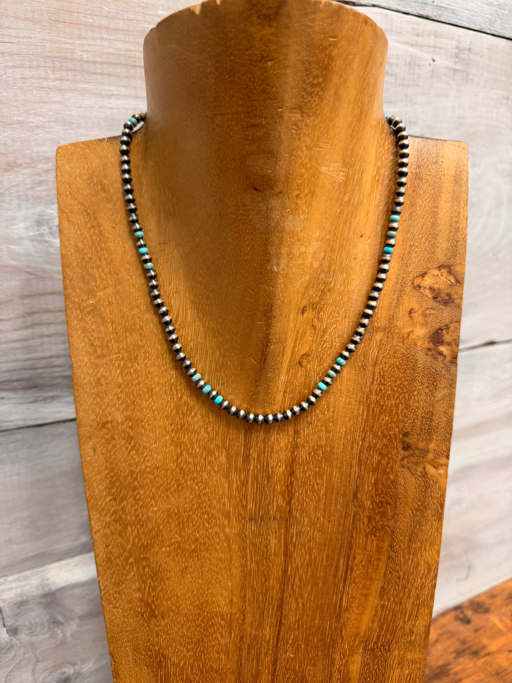 5mm Navajo Pearl and Turquoise Necklace