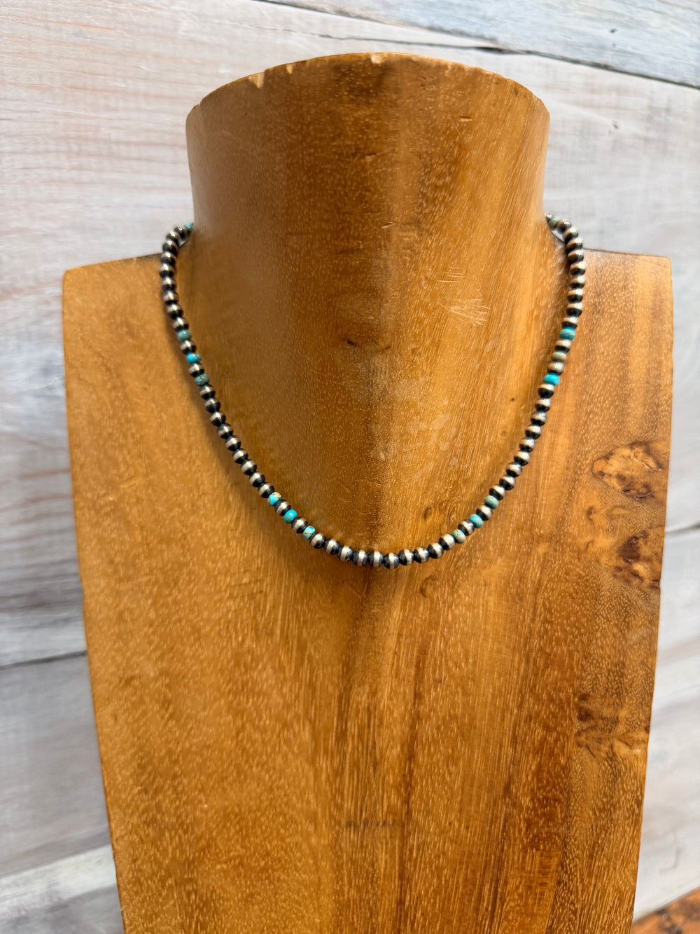 5mm Navajo Pearl and Turquoise Necklace