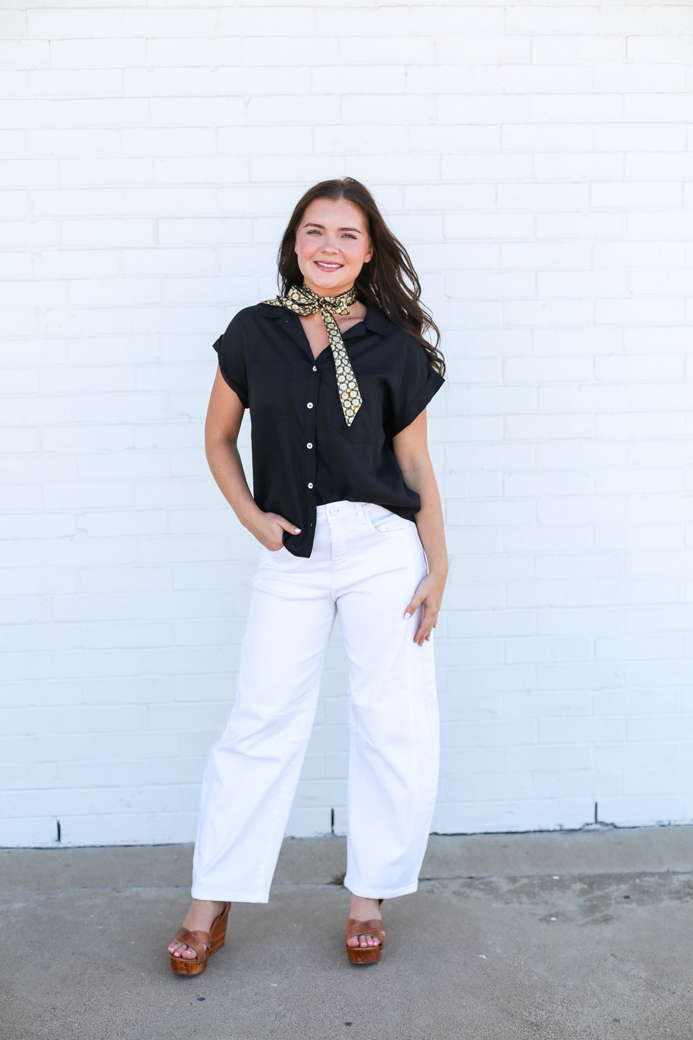 White Slouchy Barrel Jeans