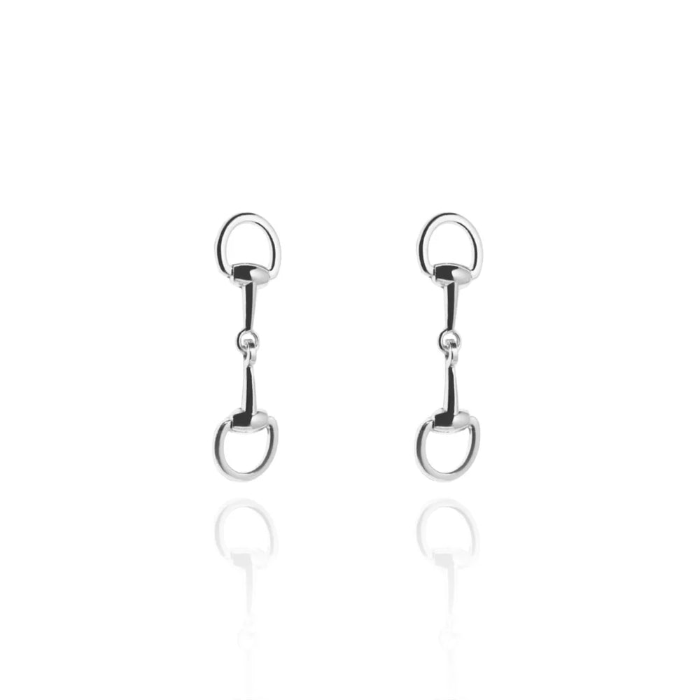Silver Bella Horsebit Stud Earrings