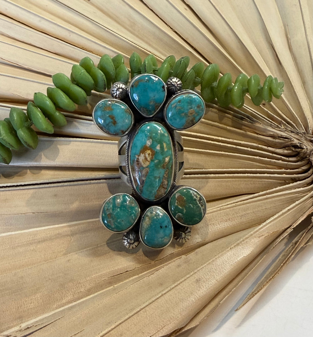 7 Stone Fox Turquoise Ring 2.0
