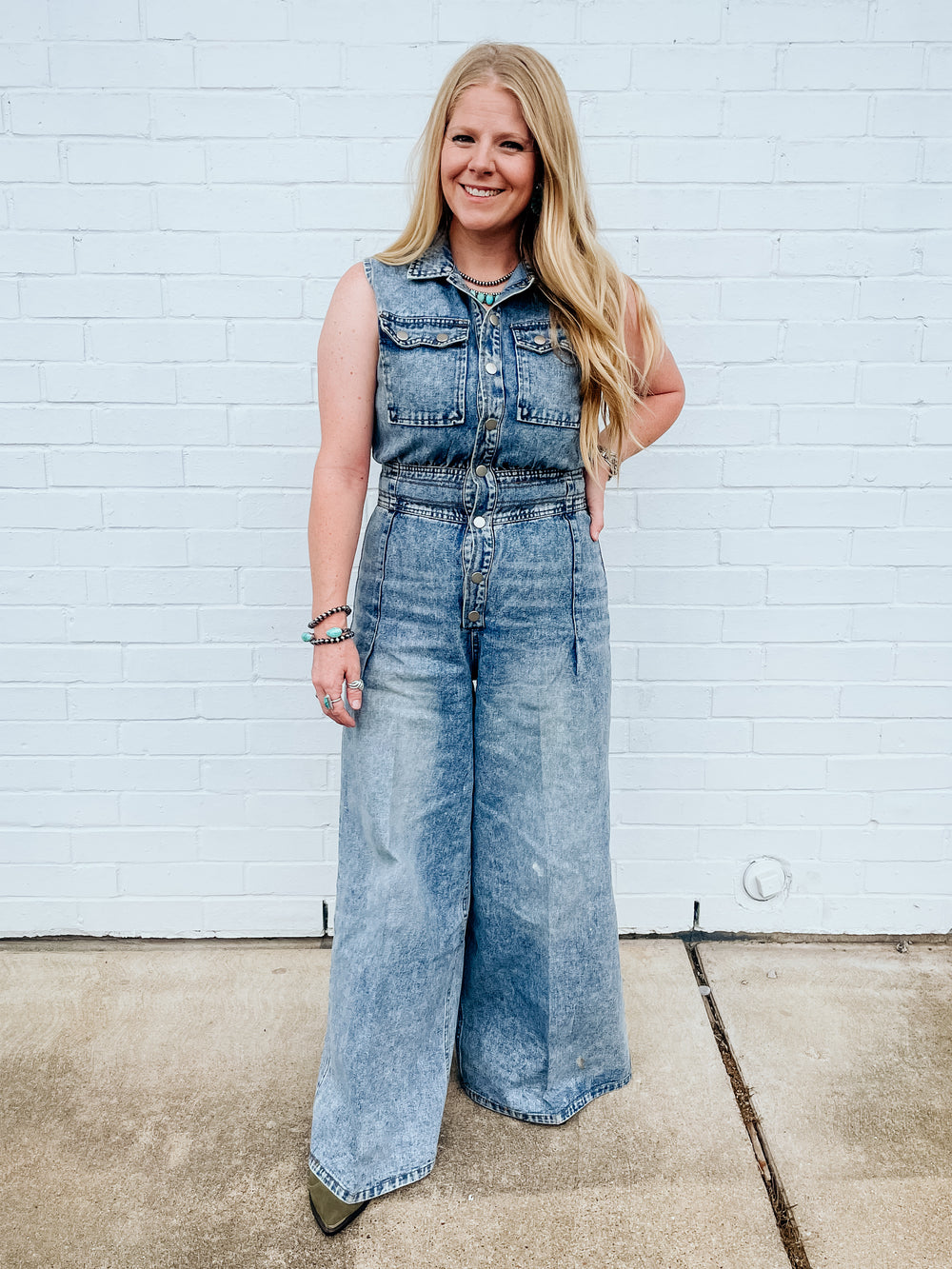 Riveter Wide Leg Jumpsuit