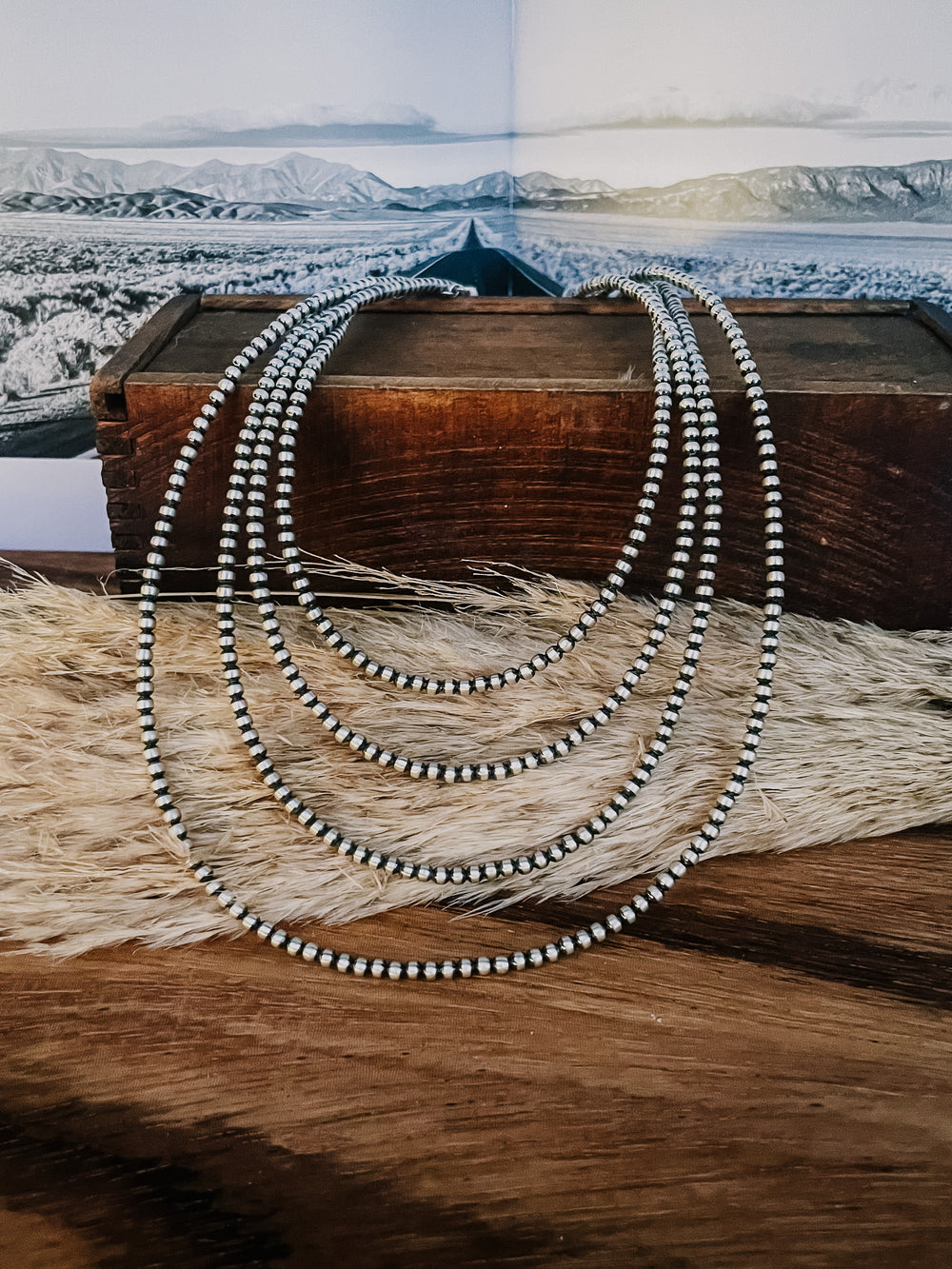 3mm Oxi Navajo Pearl Necklace