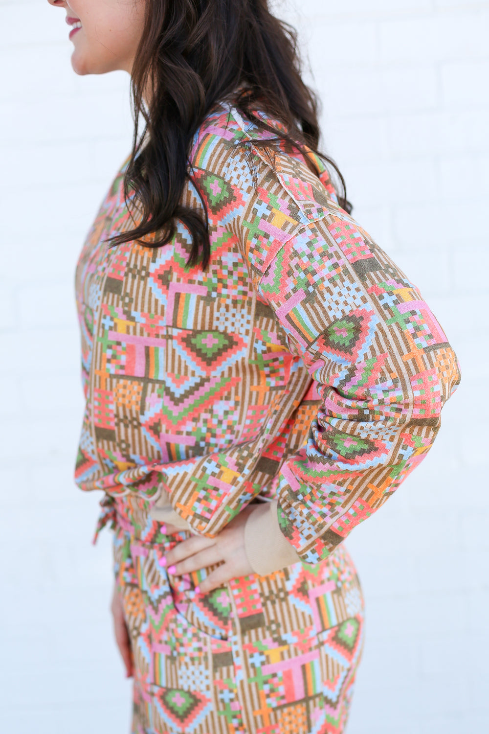 Ada Aztec Comfy Long Sleeve Pullover