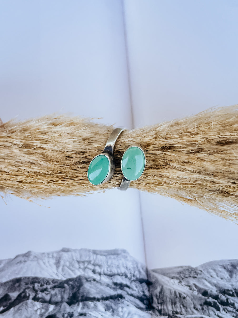 Two Stone Adjustable Turquoise Ring