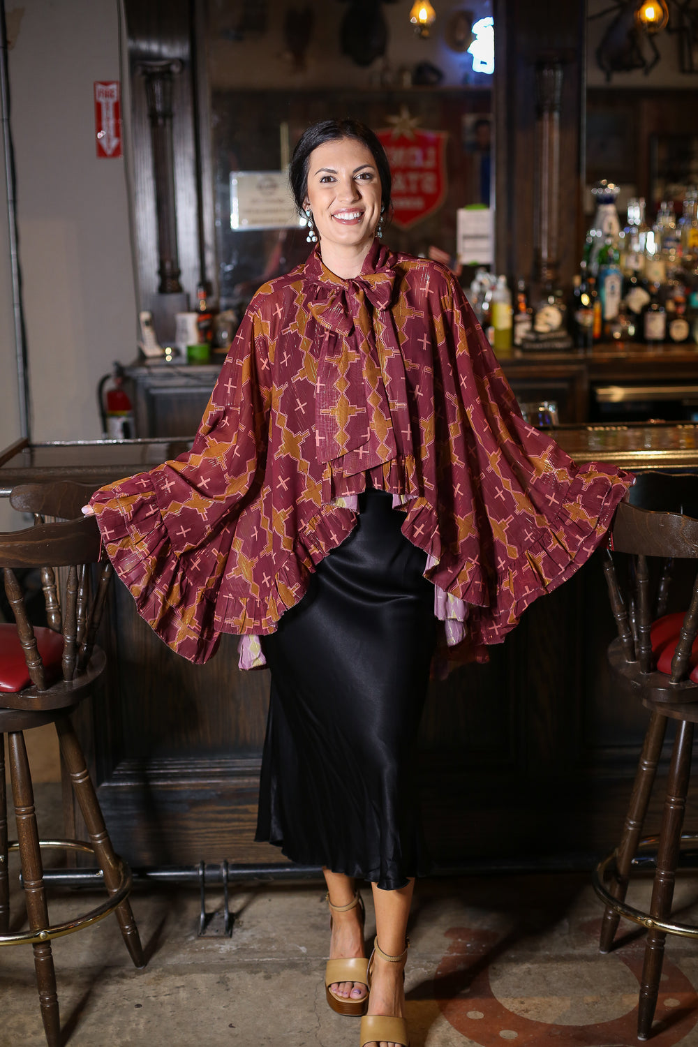 Allie Flowy Magenta Top