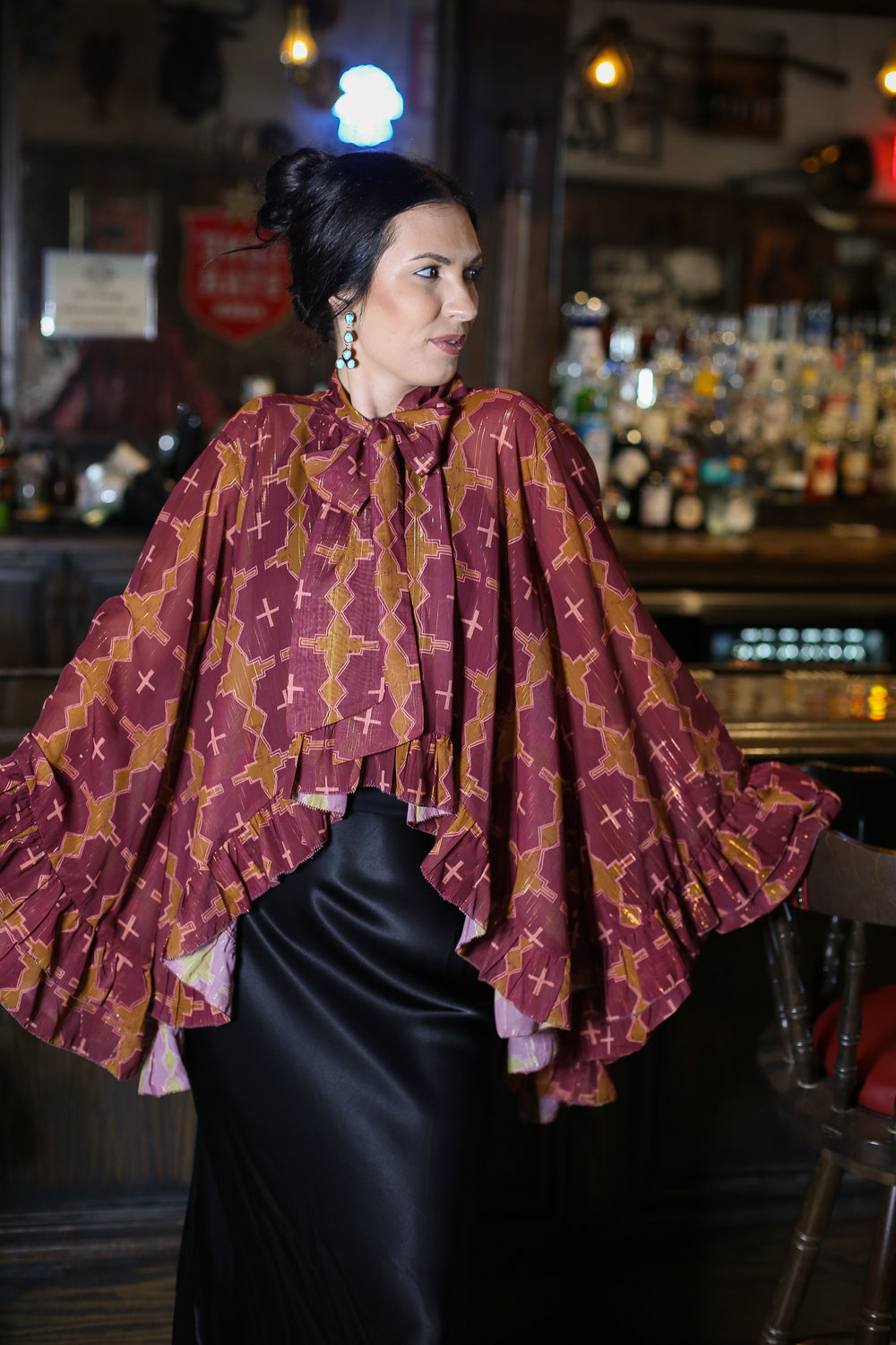 Allie Flowy Magenta Top