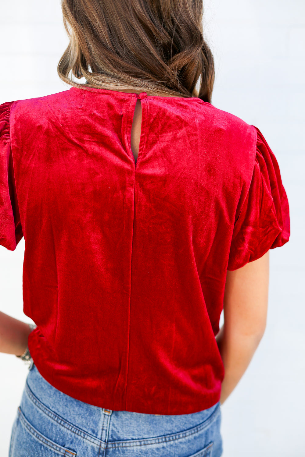 Apple Blush Vanessia Ruffle Sleeve Blouse