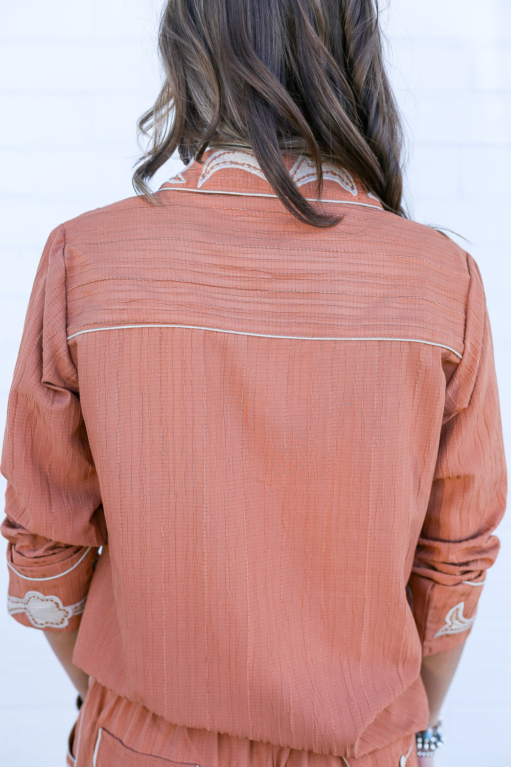 Apricot Frontier Boot Stitched Button Down