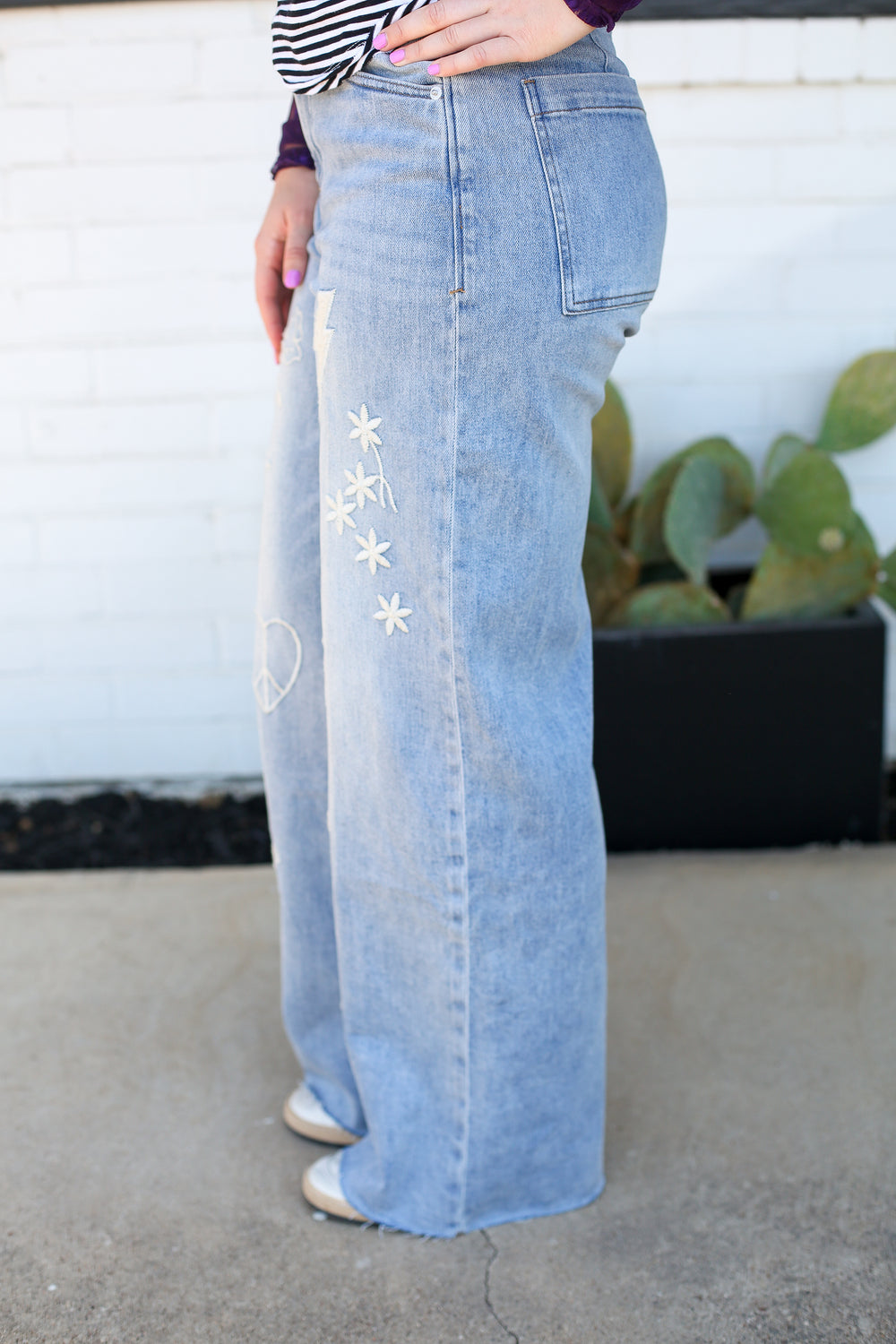 Audrey High Rise Raw Cut Sketchbook Fade Jeans