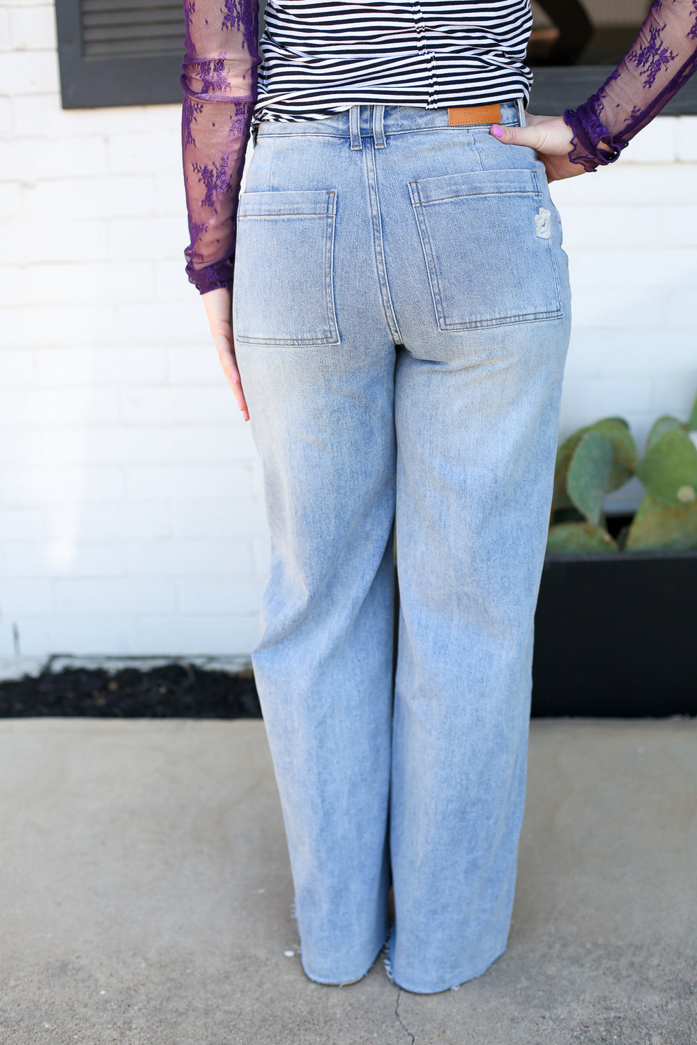 Audrey High Rise Raw Cut Sketchbook Fade Jeans